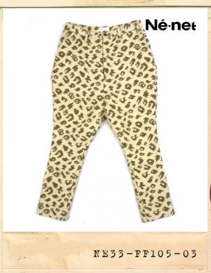 Ne-net LEOPARD TWEED SARROUEL PANTS/네넷 레오파드 트위드 사루엘팬츠