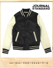 JOURNAL STANDARD LEATHER BASEBALL JUMPER/저널스탠다드 양가죽 야구점퍼