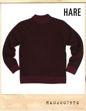 ハレ SQUARE PATTERN KNIT/하레재팬 스퀘어패턴니트