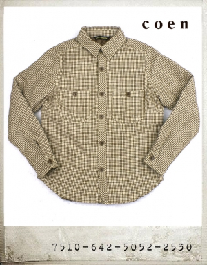 coen QUILTING CHECK SHIRT JACKET/코엔 퀼팅 체크 셔츠형자켓