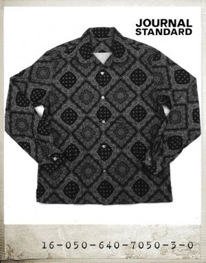 JOURNAL STANDARD BANDANA PRINT SHIRTS/저널스탠다드 반다나 기모셔츠