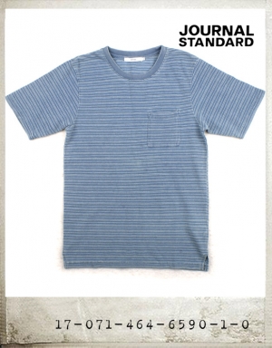 JOURNAL STANDARD INDIGO RANDOM BORDER TEE/저널스탠다드 인디고 랜덤 보더티