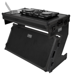 [디제이 테이블] UDG Ultimate Flight Case Portable Z-Style DJ Table Black Plus (Wheels) (U91072)