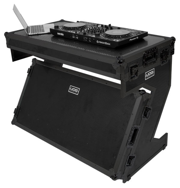 [디제이 테이블] UDG Ultimate Flight Case Portable Z-Style DJ Table Black Plus (Wheels) (U91072)