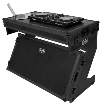 [디제이 테이블] UDG Ultimate Flight Case Portable Z-Style DJ Table Black Plus (Wheels) (U91072)