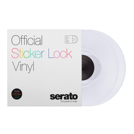 [12인치 세라토 바이닐] Serato Control Vinyl : Sticker Lock Clear Vinyl (Pair)