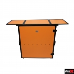 [디제이테이블]Prox DJ Station Desk Orange on Black w/ Wheels (Fold out table)