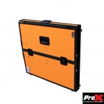 [디제이테이블]Prox DJ Station Desk Orange on Black w/ Wheels (Fold out table)