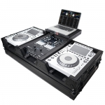 [플라이트 케이스]Prox Fits 2X CDJ-3000 CD and DJM-900NXS2 Mixer W/Wheels & Laptop Shelf (Black on Black)