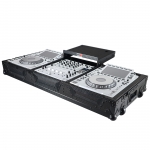 [플라이트 케이스]Prox Fits 2X CDJ-3000 CD and DJM-900NXS2 Mixer W/Wheels & Laptop Shelf (Black on Black)