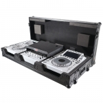 [플라이트 케이스]Prox Fits 2X CDJ-3000 CD and DJM-900NXS2 Mixer W/Wheels & Laptop Shelf (Black on Black)