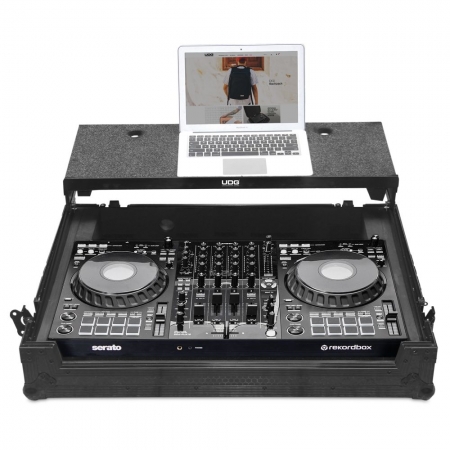 [플라이트 케이스] UDG Ultimate Flight Case Pioneer DDJ-FLX10 Blk (Laptop Shelf + Wheels)