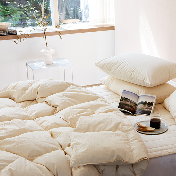 면80수 바이오워싱 헝가리 구스이불(S 800g/Q 1100g)