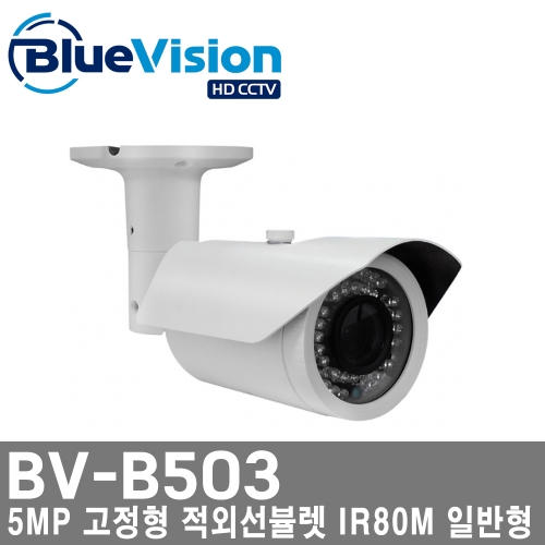 [블루비전] 5MP 고정형 적외선뷸렛 IR80M 일반형 /BV-B503