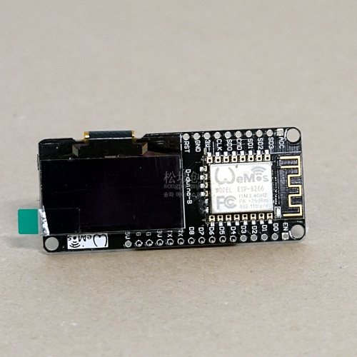 아두이노 D-duino wemos Esp8266 무선와이파이 OLED 1.03인치 결합 보드