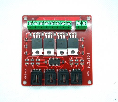 IRF540 모스펫 4채널 DC 모터, LED 제어