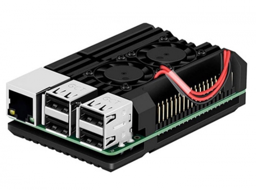 라즈베리파이 3B+ 듀얼 방열팬 메탈 케이스