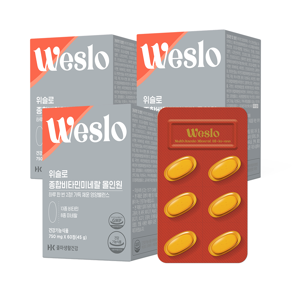 위슬로 종합비타민미네랄 올인원 3박스 3개월분