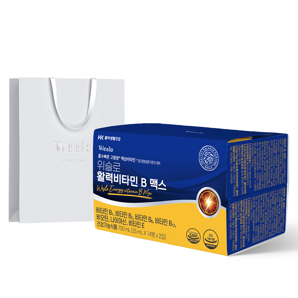 [선물세트] 콜마생활건강 위슬로 액상 활력비타민 B 맥스 2박스 (1박스당 14병)