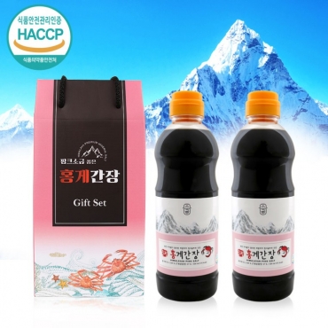 핑크소금품은 홍게간장 500ml X 2개입 선물세트