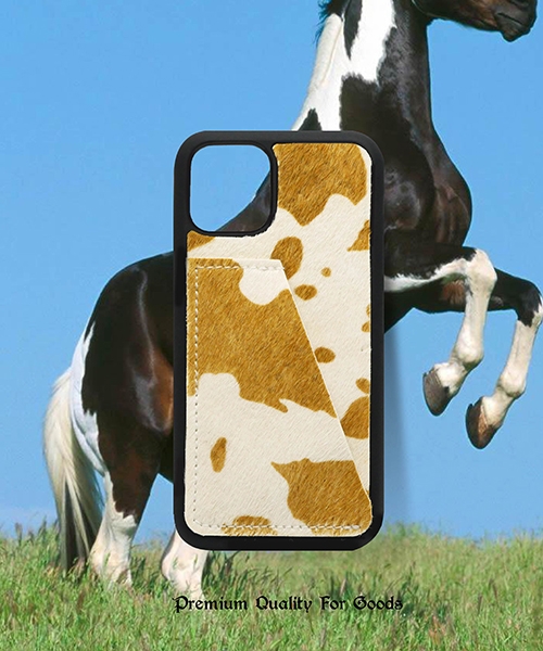 calf hair cow leather case  (latte)