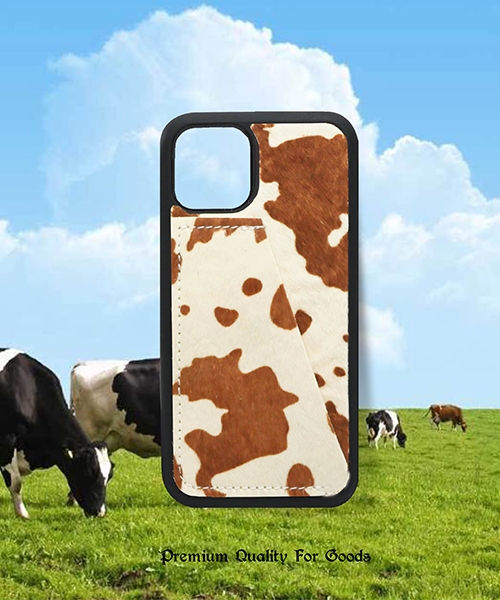 calf hair cow leather case (choco)