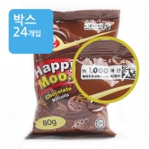 (박스)해피무 초콜릿맛 비스킷 80g(파우치)