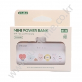 (낱개)BT21 도킹형 보조배터리 5,000mAh(C타입과 8핀)(B디자인)