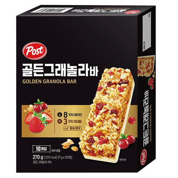 ⓢ포스트 골든그래놀라 밀크바(27gx10개/동서식품)