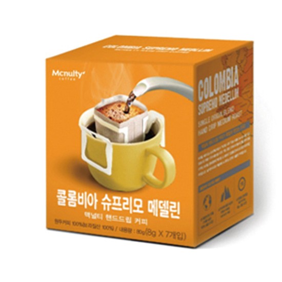 ⓢ핸드 드립커피(8g*7T/콜롬비아 슈프리모 메델린/맥널티)