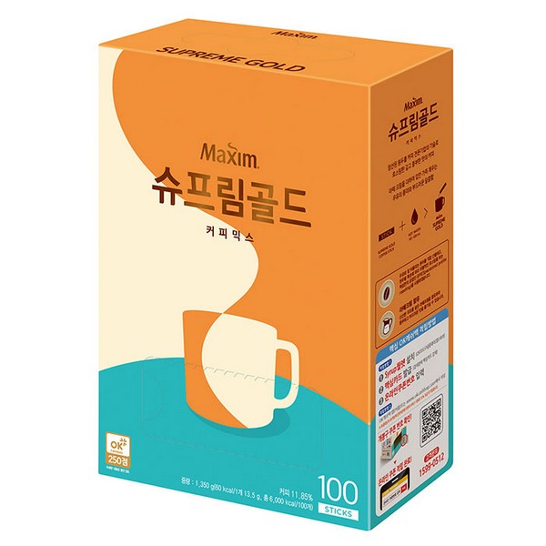ⓢ맥심 슈프림골드 커피믹스(13.5gx100T/동서식품)