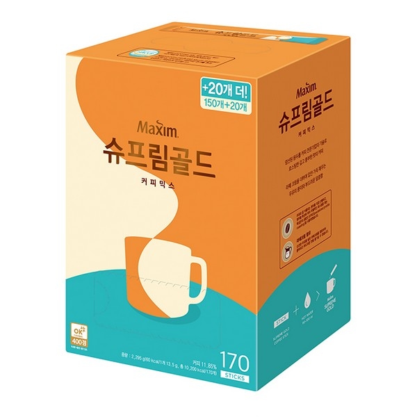 ⓢ맥심 슈프림골드 커피믹스(13.5gx150T+20T/동서식품)