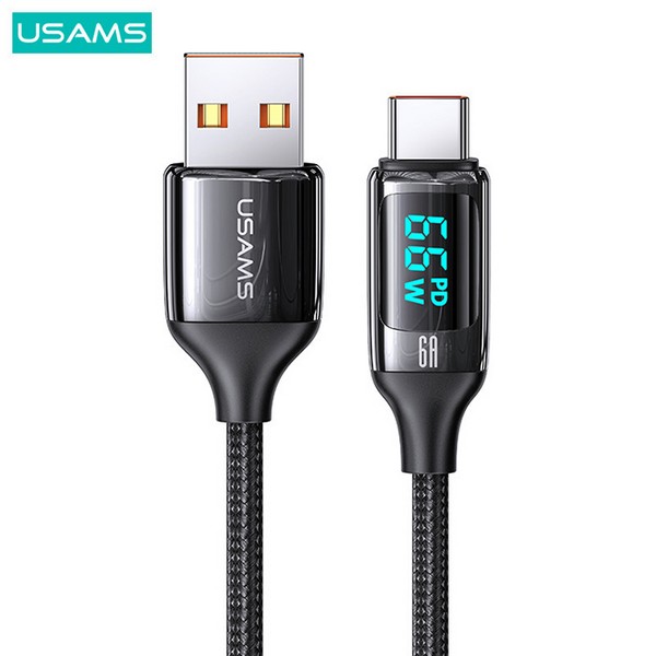 ⓢ디지털디스플레이 C타입 고속 충전 데이터 케이블(SJ544USB01/1.2m/블랙/USAMS)