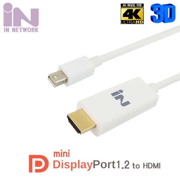 ⓢMini Display V1.2 HDMI 케이블(IN-MDPH02/2m/IN)