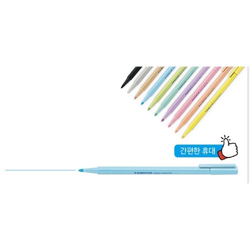 ⓢ파스텔 삼각형광펜(362C-210/핑크/1자루/STAEDTLER)