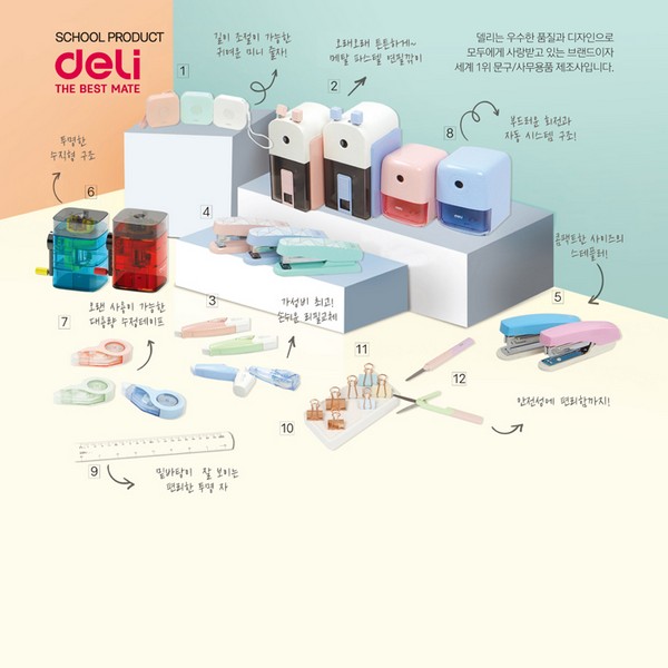 ⓢ델리 미니줄자 2M (그린)