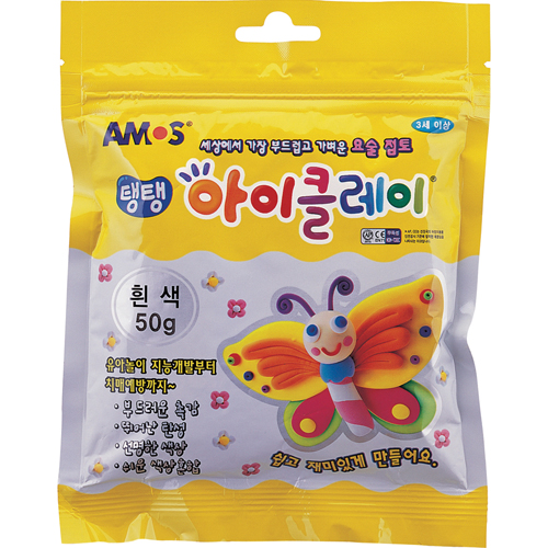 ⓢ탱탱 아이클레이 파우치 흰색(50g)