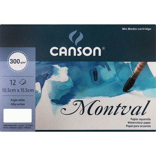 ⓢCANSON 엽서팩 몽발(12매/300g/수채화용/CACP-MONT/10.5x15.5cm)