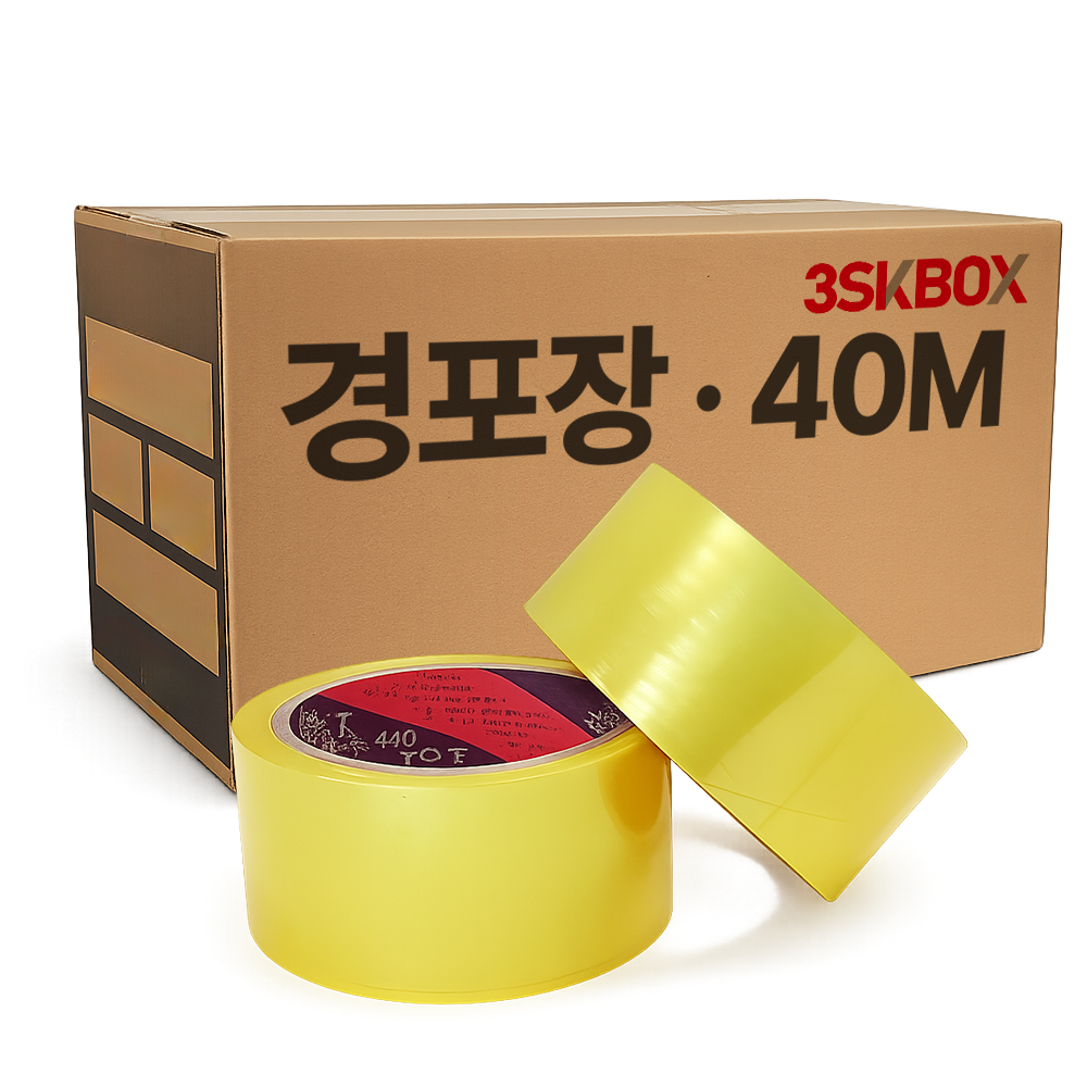 국산 경포장 아크릴 테이프(40M×50개)투명