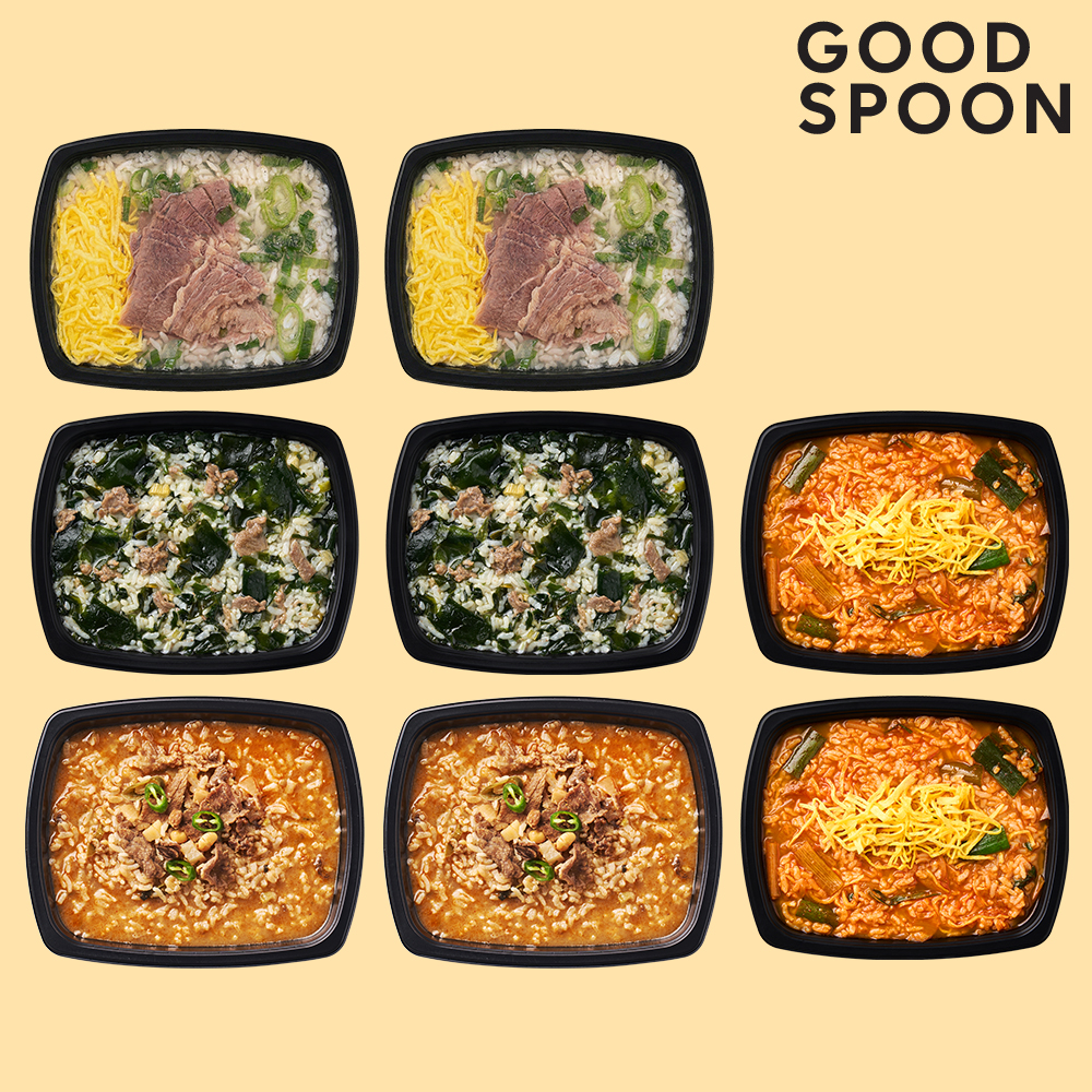 굿스푼 간편식단 든든 즉석 한끼 국밥 도시락 4종 8팩