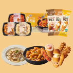 [굿스푼 분식세트] 파스타 3종+치즈 떡볶이+치즈 감자 핫도그 3종 라구 투움바 토마토