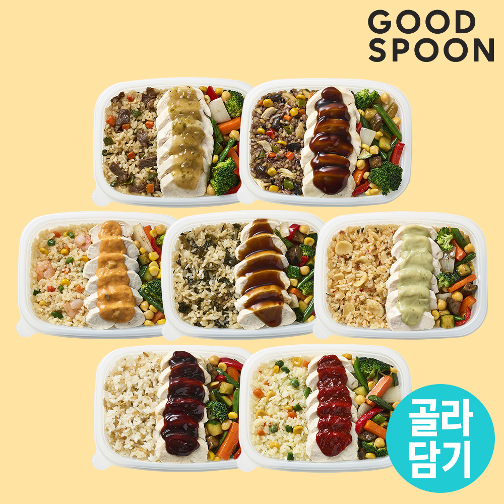굿스푼 닭한상 도시락 슬라이스 조각 스테이크 7종 7팩 세트