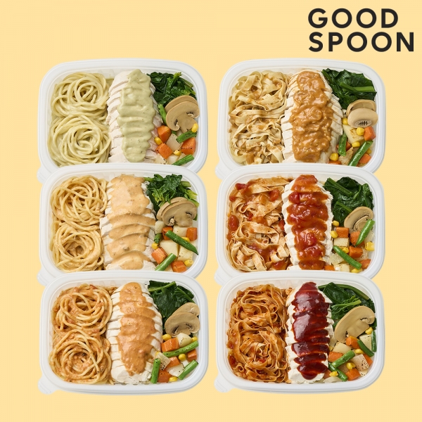 굿스푼 닭가슴살 냉동 파스타&두부면 요리 430g 6종 6팩 밀키트