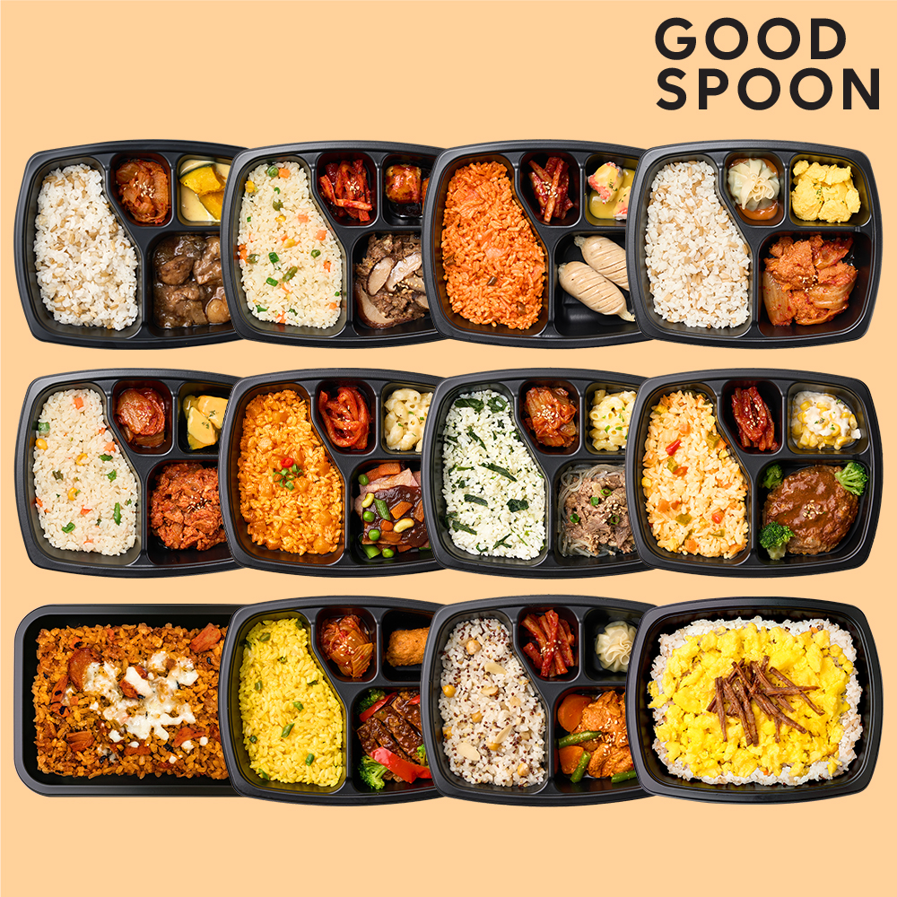 굿스푼 체중조절 식단관리 도시락  12종 12팩 / 2주식단