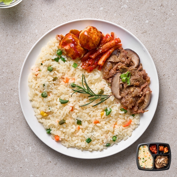 굿스푼 도시락 나물 비빔밥 12팩 맛있는 밥 반찬 건강한 영양 관리 음식 간편 식단