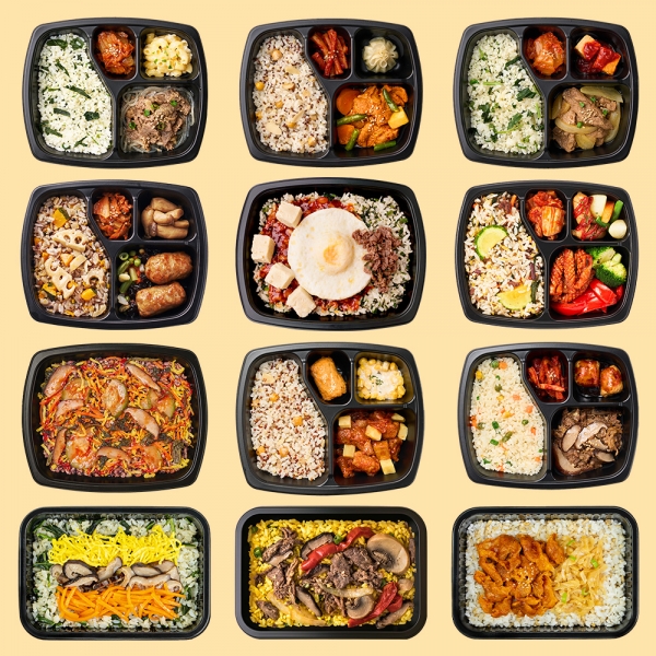 굿스푼 도시락 나물 비빔밥 12팩 맛있는 밥 반찬 건강한 영양 관리 음식 간편 식단