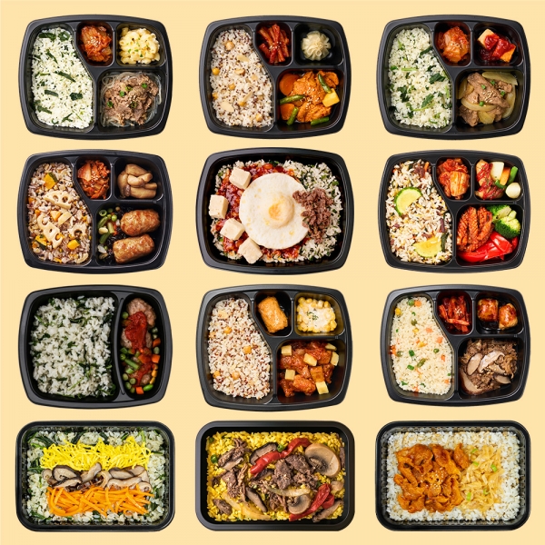 굿스푼 도시락 나물 비빔밥 12팩 맛있는 밥 반찬 건강한 영양 관리 음식 간편 식단