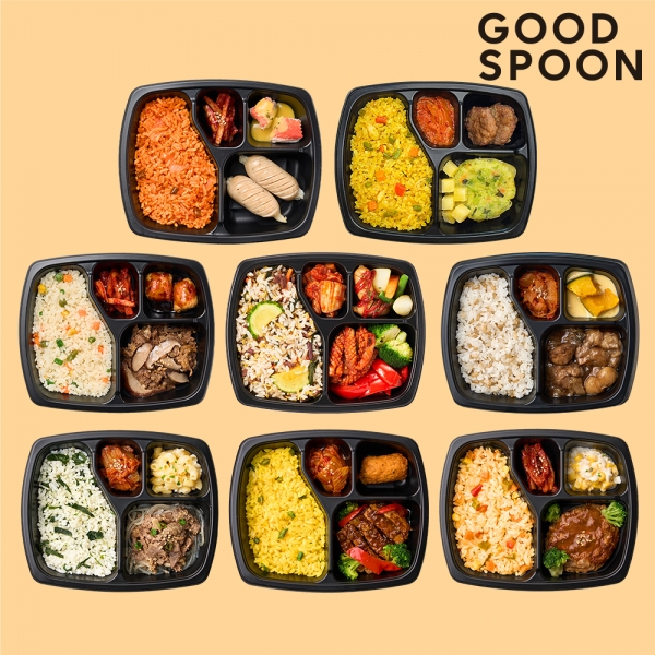 굿스푼 도시락 1주 한끼 집중관리 식단 8종 8팩 맛있는 현미밥 닭가슴살 스테이크 건강식 냉동 배달