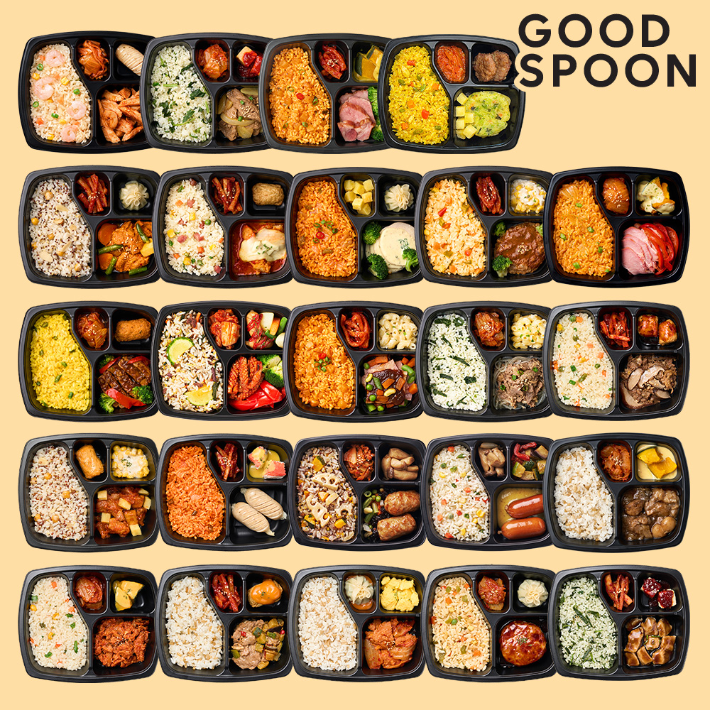 굿스푼 3찬 도시락 24종 12팩/24팩 세트
