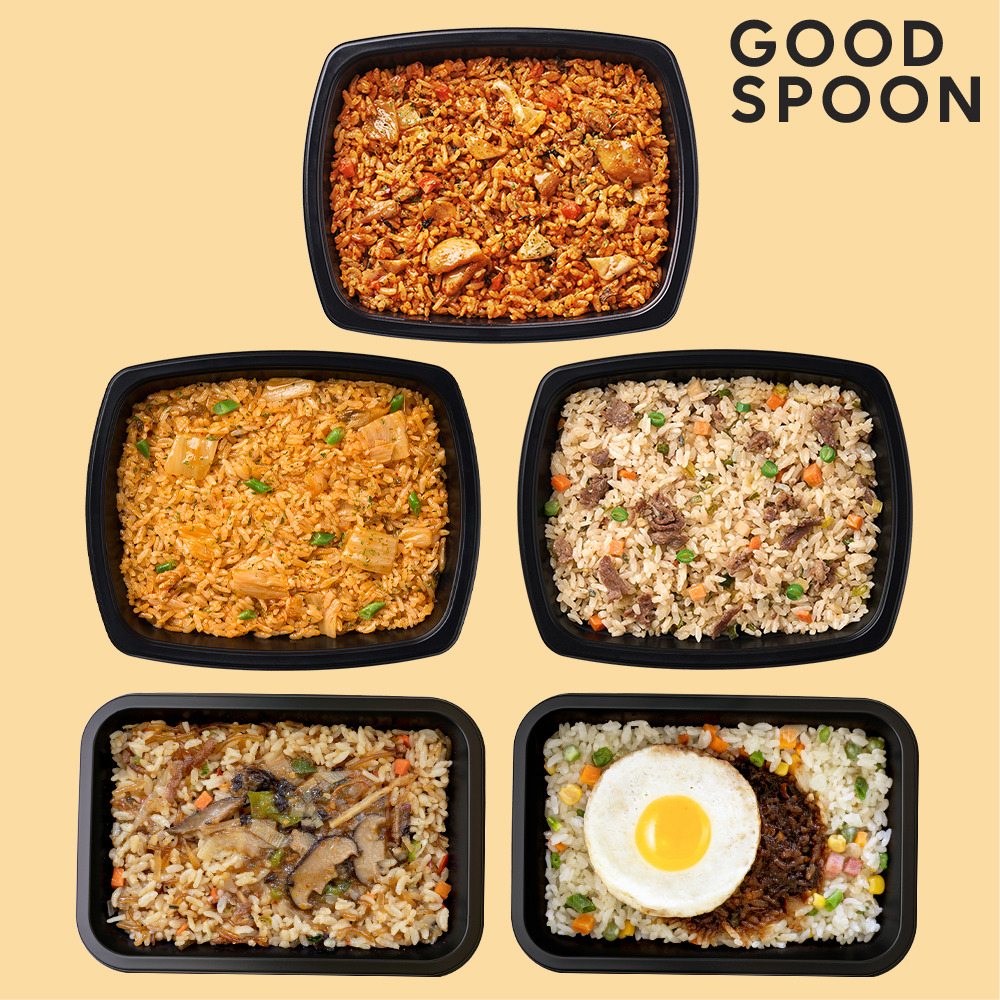 굿스푼 볶음밥 도시락 간편식 5종 10팩 (김치/닭갈비/짜장/고추잡채/나물비빔밥)